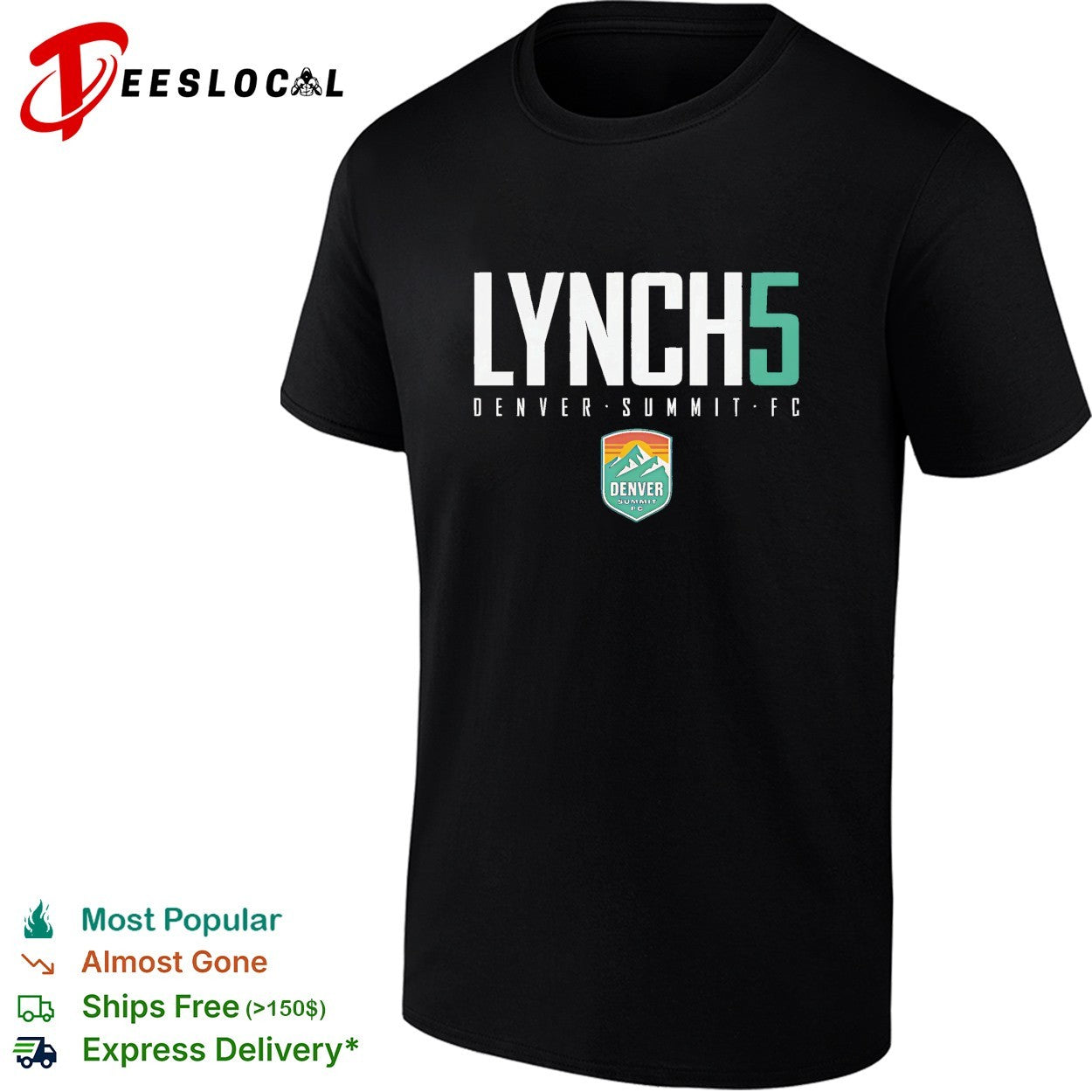 Devin Lynch 5 Denver Summit FC professional women’s soccer team shirt