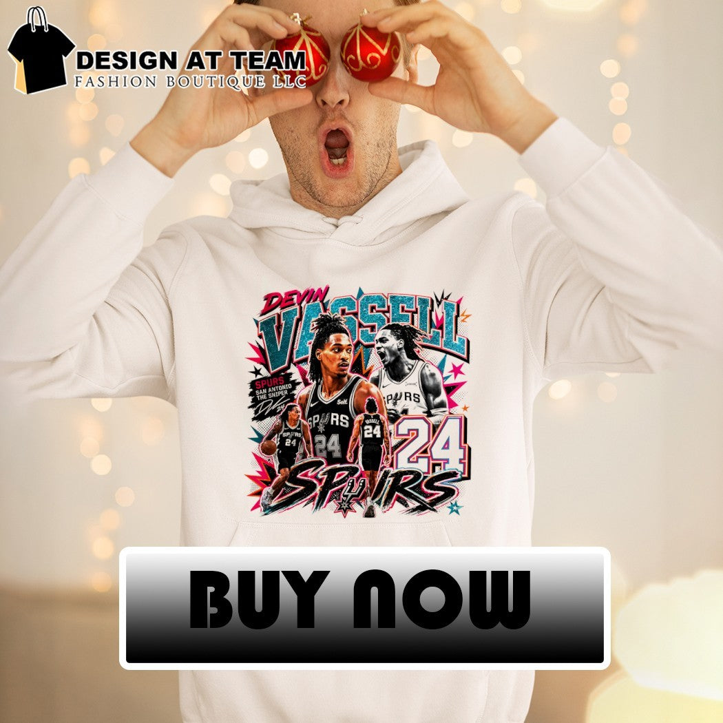 Devin Vassell San Antonio Spurs Basketball NBA The Sniper signature graphic shirt