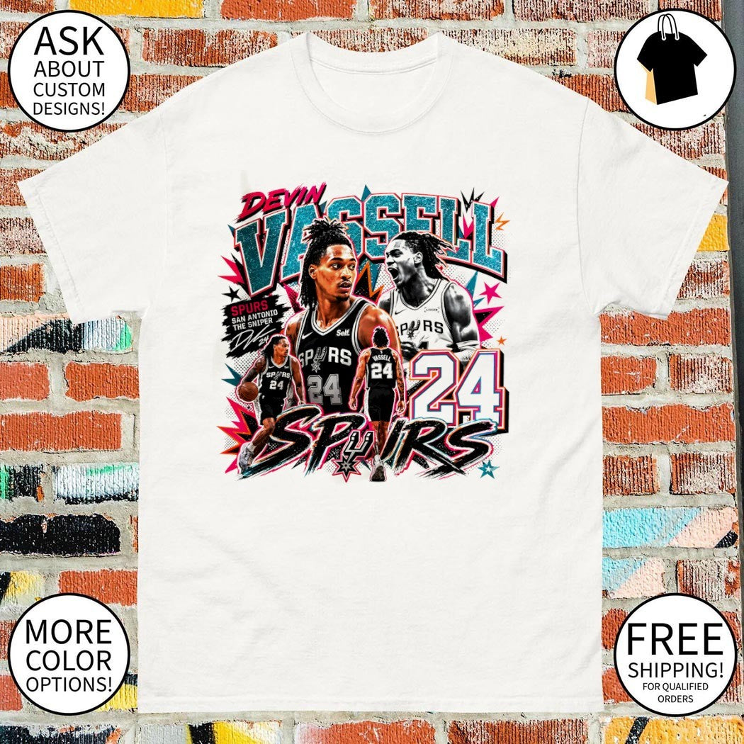 Devin Vassell San Antonio Spurs Basketball NBA The Sniper signature graphic shirt