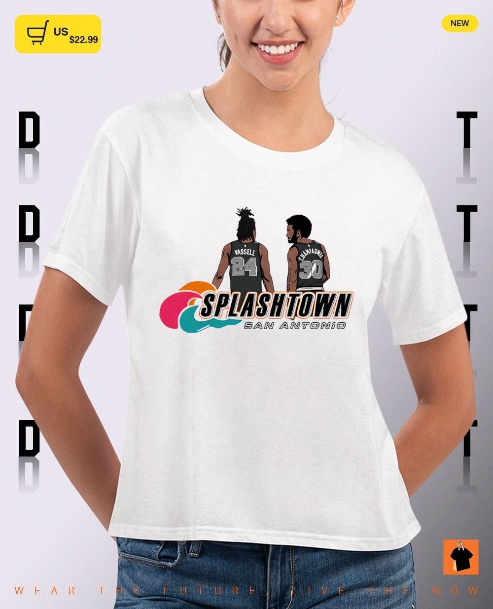 Devin Vassell and Julian Champagnie Splashtown San Antonio Spurs Basketball shirt