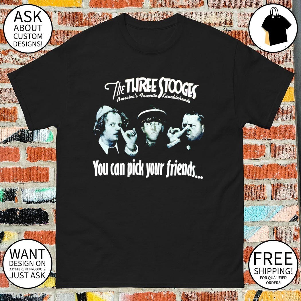 Diamond Dallas Page wearing The Three Stooges you can pick your friends shirt
