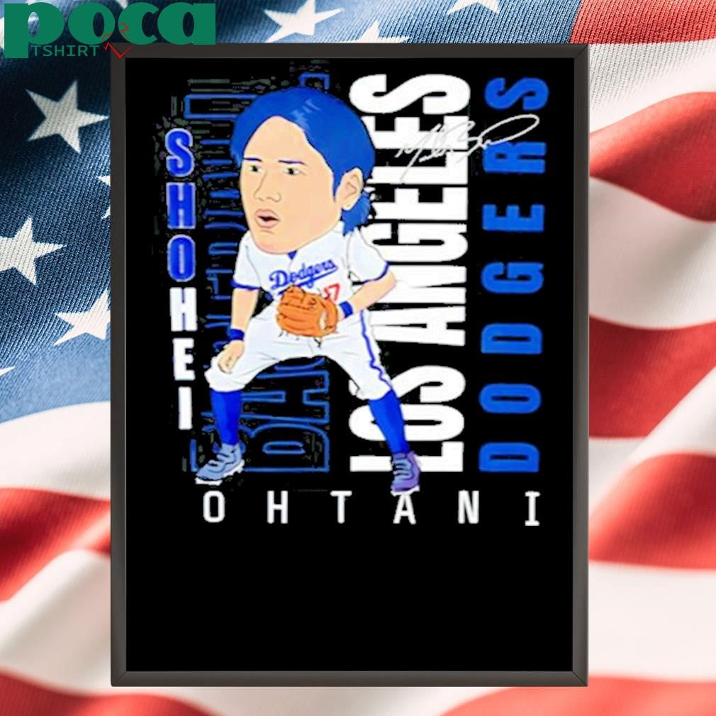 Dodgers Shohei Ohtani #17 Cartoon Signature Shirt
