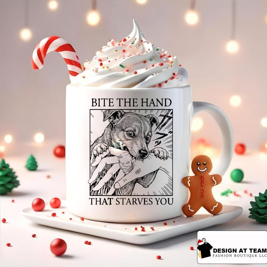 Dog bites hand that starves you vintage shirt