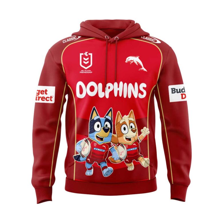 NRL Dolphins Bluey and Bingo Shirt, Hoodie