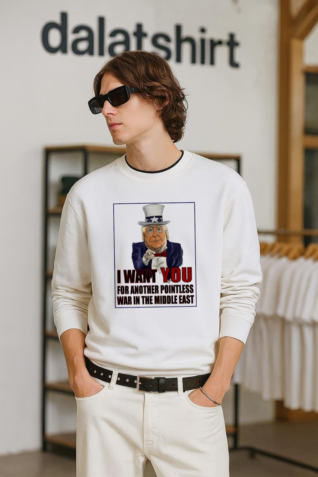 Donald Trump Uncle Sam Pointless Middle East War shirt