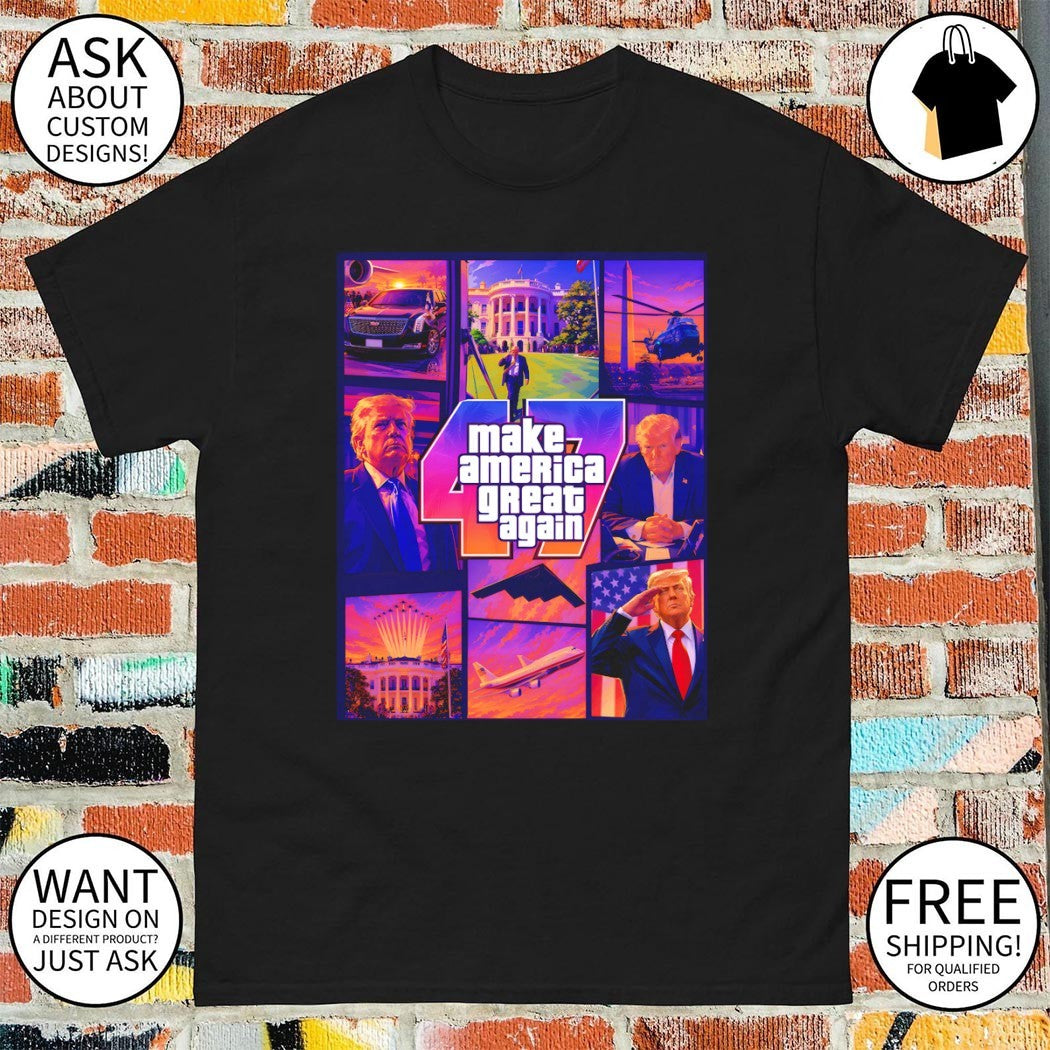 Donald Trump White House Grand Theft Auto Make America great again shirt