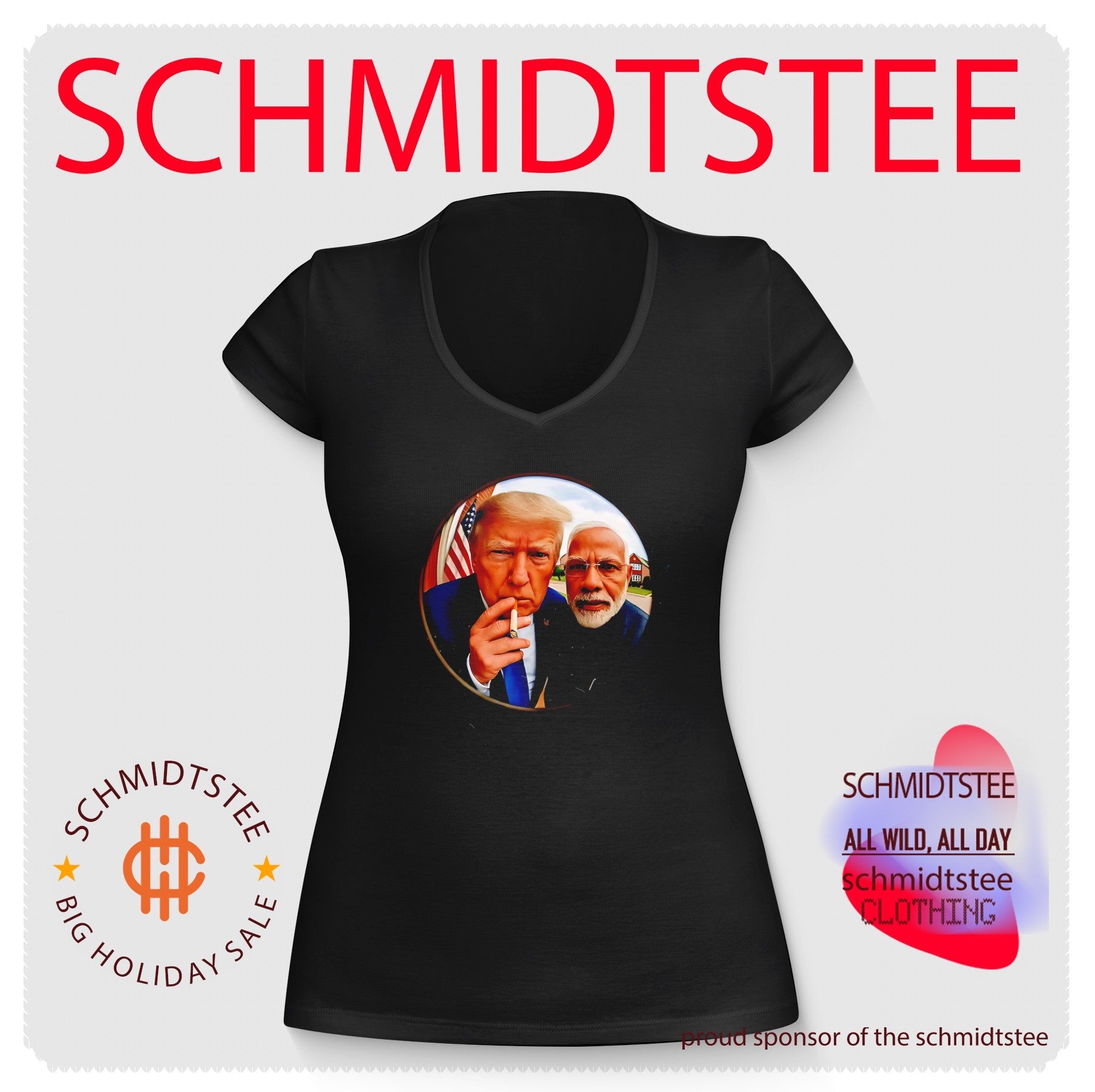 Donald Trump and Narendra Modi doorbell camera meme shirt