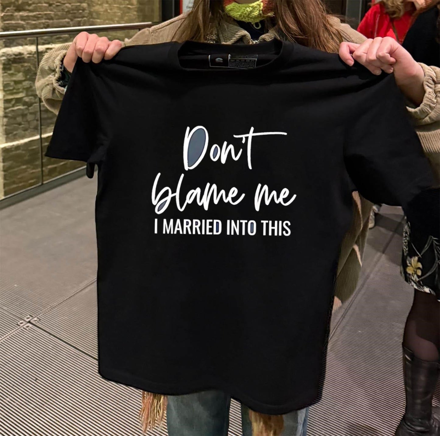 Don’t Blame Me I Married Into This Script Typography shirt