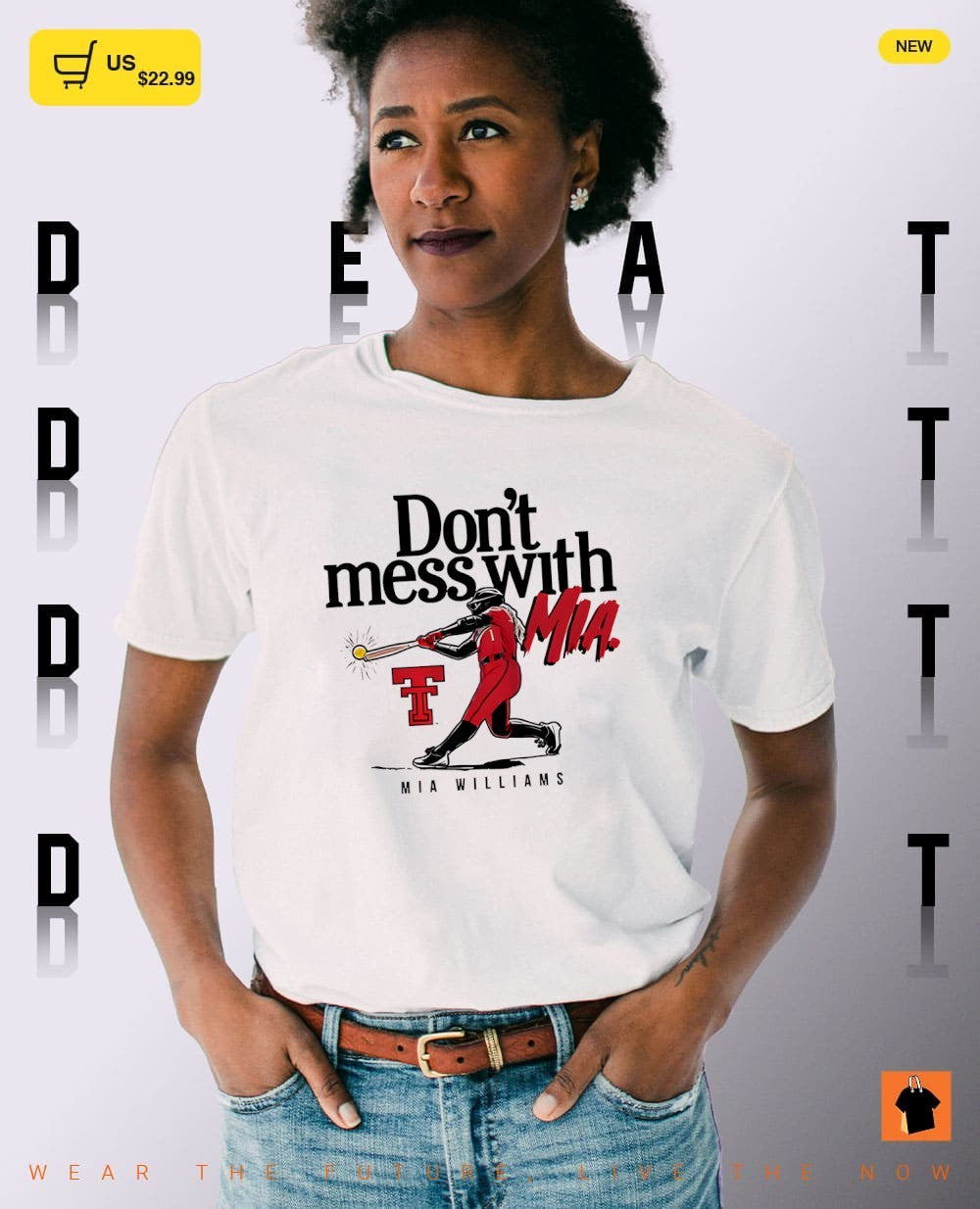 Don’t Mess With Mia Williams Texas Tech Red Raiders Baseball MLB shirt