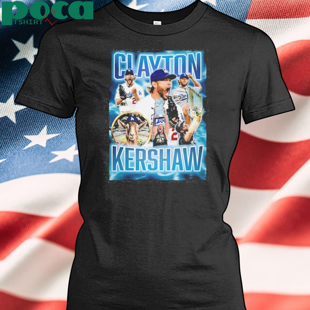 Doyers Dave Clavton Kershaw The Goat Blk Shirt