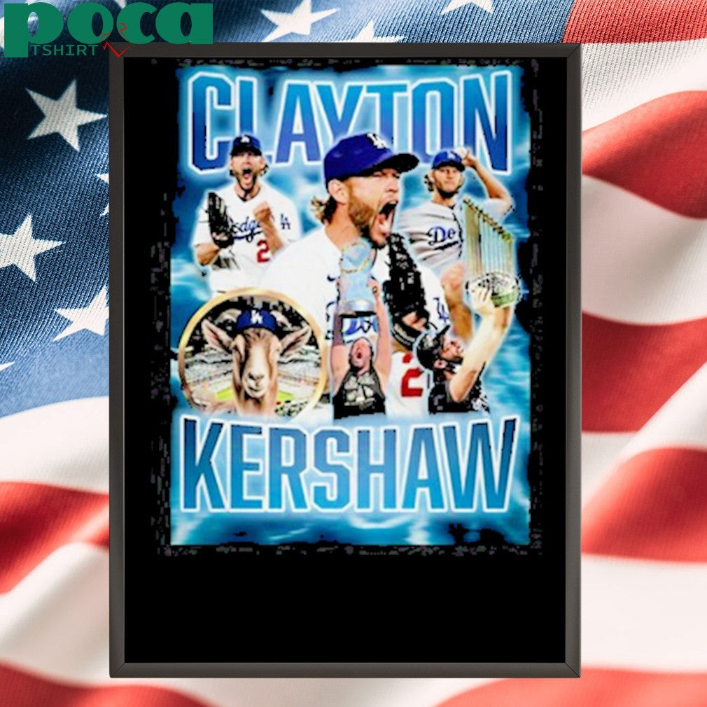 Doyers Dave Clavton Kershaw The Goat Blk Shirt