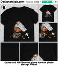 Drake and MJ Diamond glove Iceman photo vintage shirt