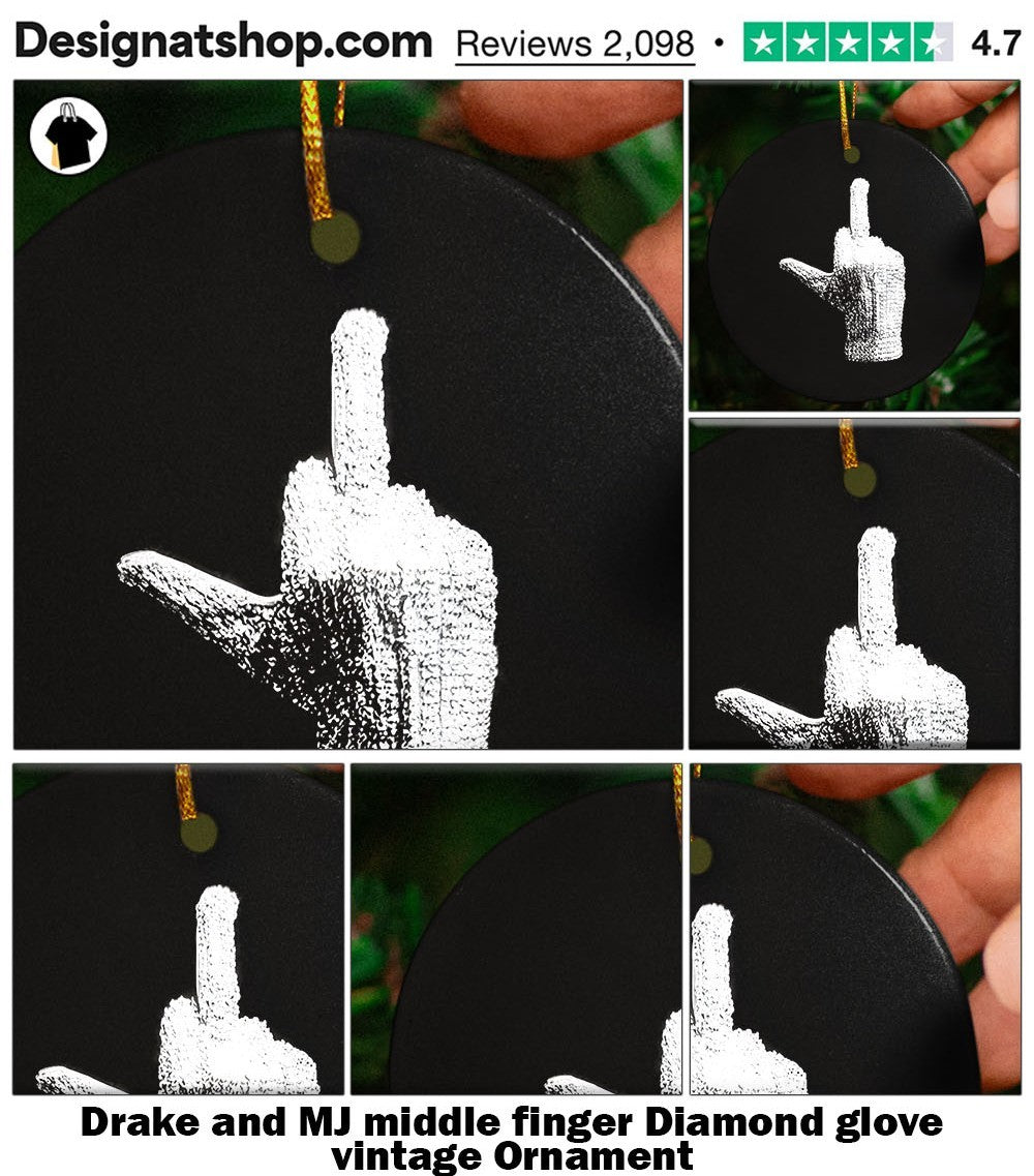 Drake and MJ middle finger Diamond glove vintage shirt