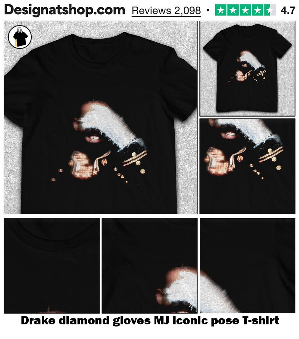 Drake diamond gloves MJ iconic pose shirt