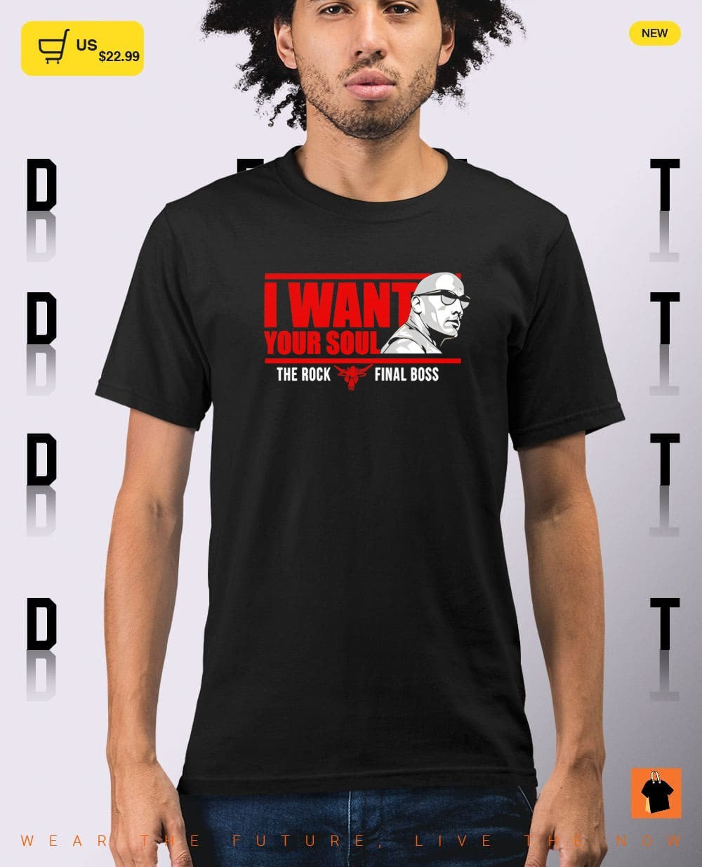 Dwayne The Rock Johnson The Rock Final Boss I want your soul shirt