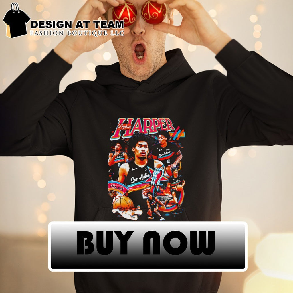 Dylan Harper San Antonio Spurs Basketball Fiesta NBA graphic 90s style shirt