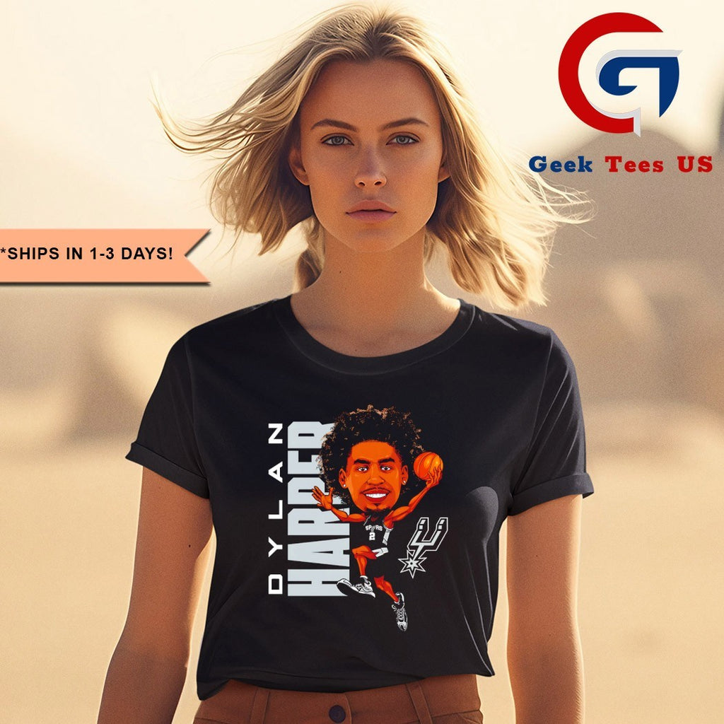 Dylan Harper San Antonio Spurs NBA caricature shirt