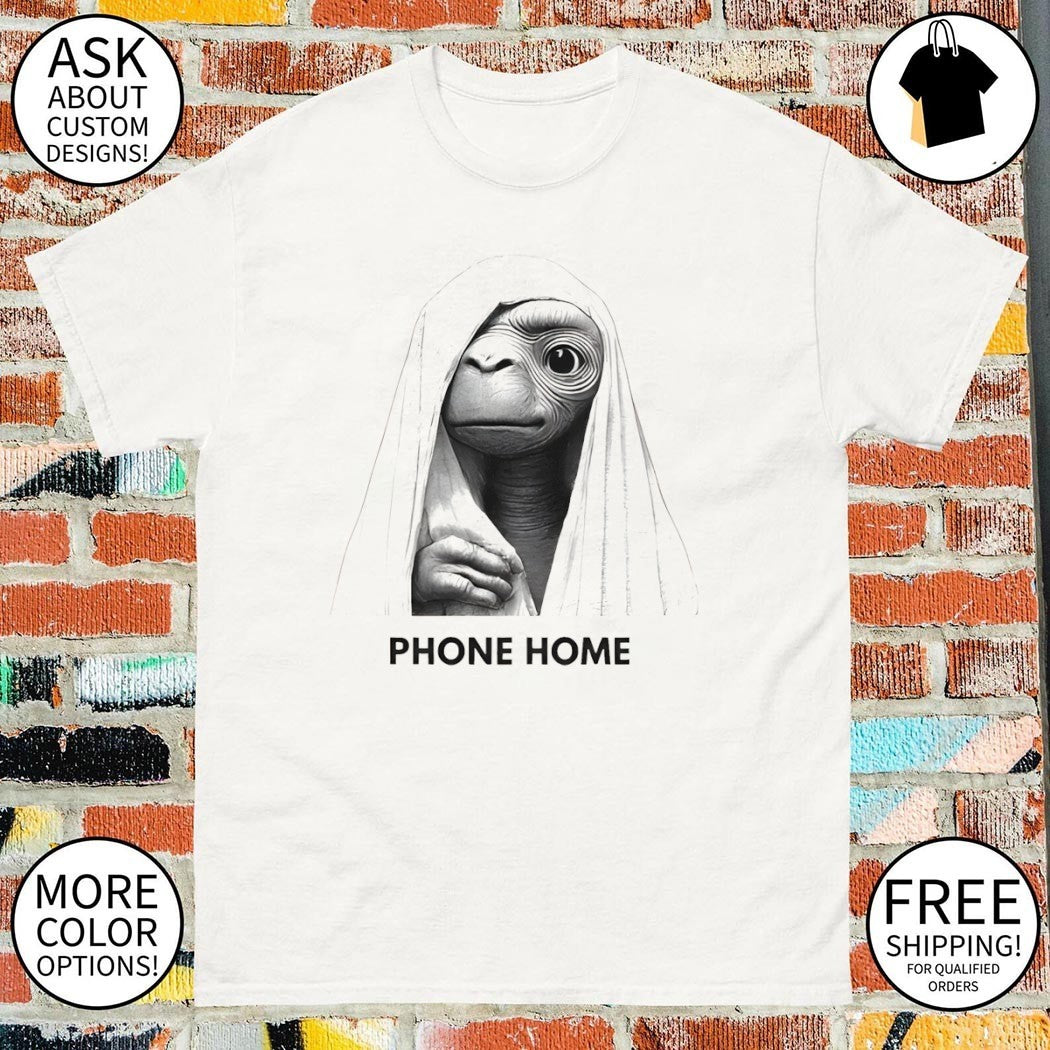E.T Phone Home Retro 80s Movie Sci-Fi Alien Graphic shirt