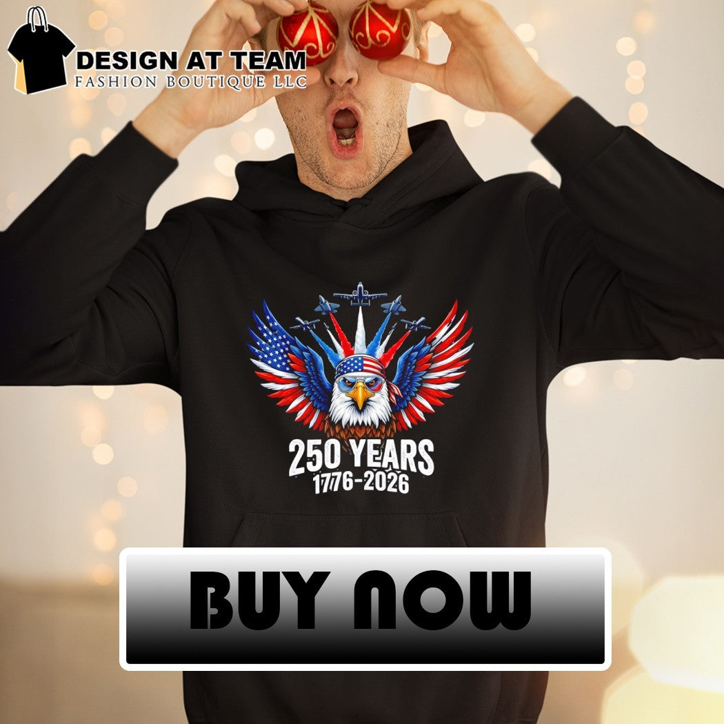 Eagle Fighter Jets American flag Patriotic 250 Years 1776 2026 4th of July shirt