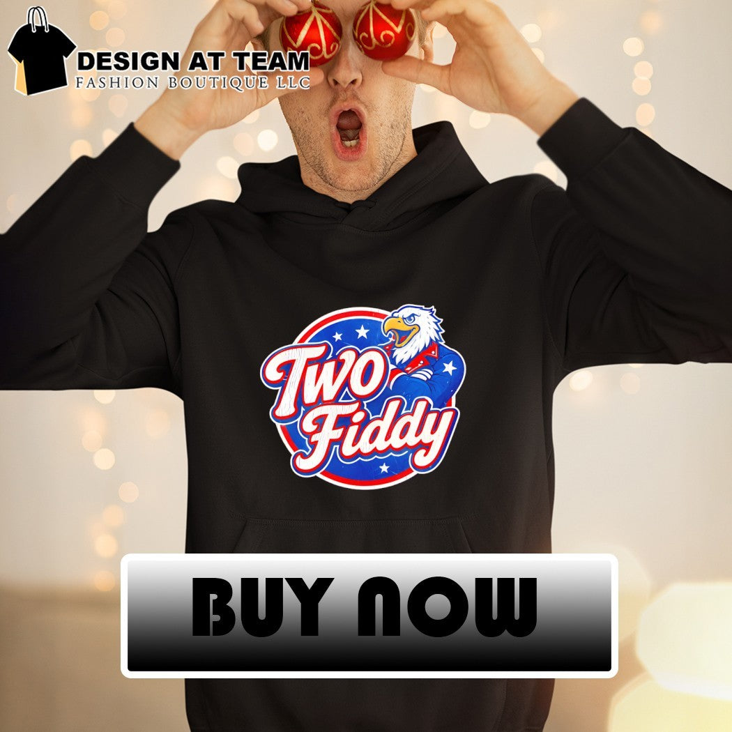 Eagle mascot Two Fiddy logo design patriotic shirt