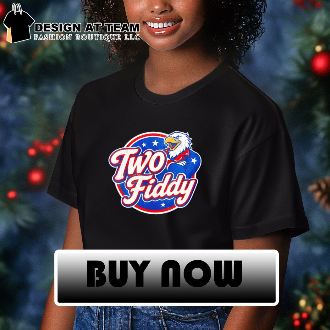 Eagle mascot Two Fiddy logo design patriotic shirt