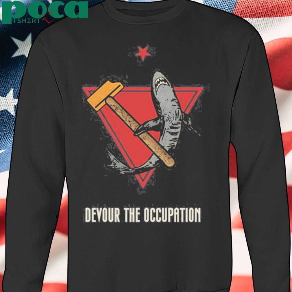 Earth Liberation Studio Shark Devour The Occupation shirt