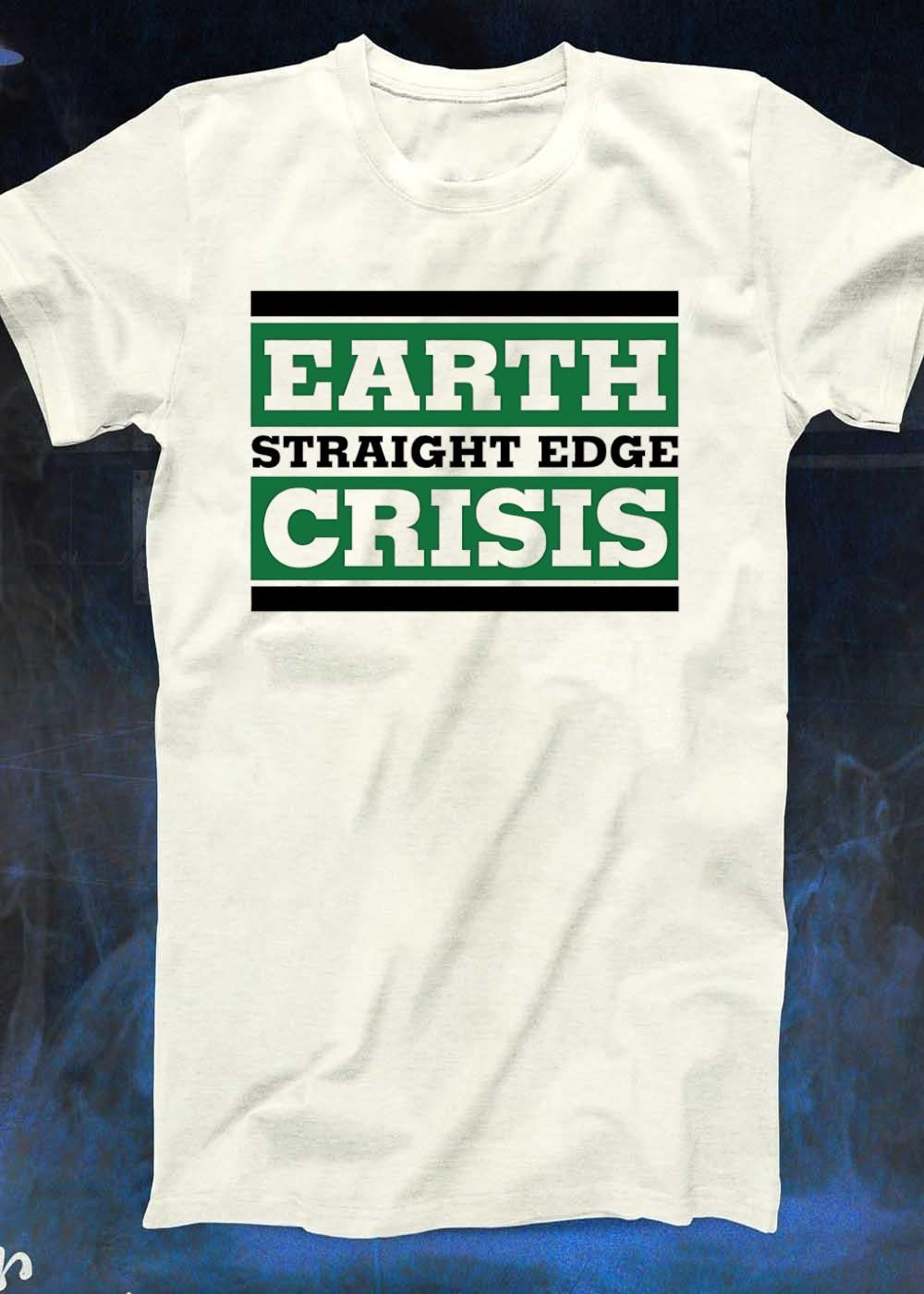 Earth Straight Edge Crisis Green Logo T-Shirt