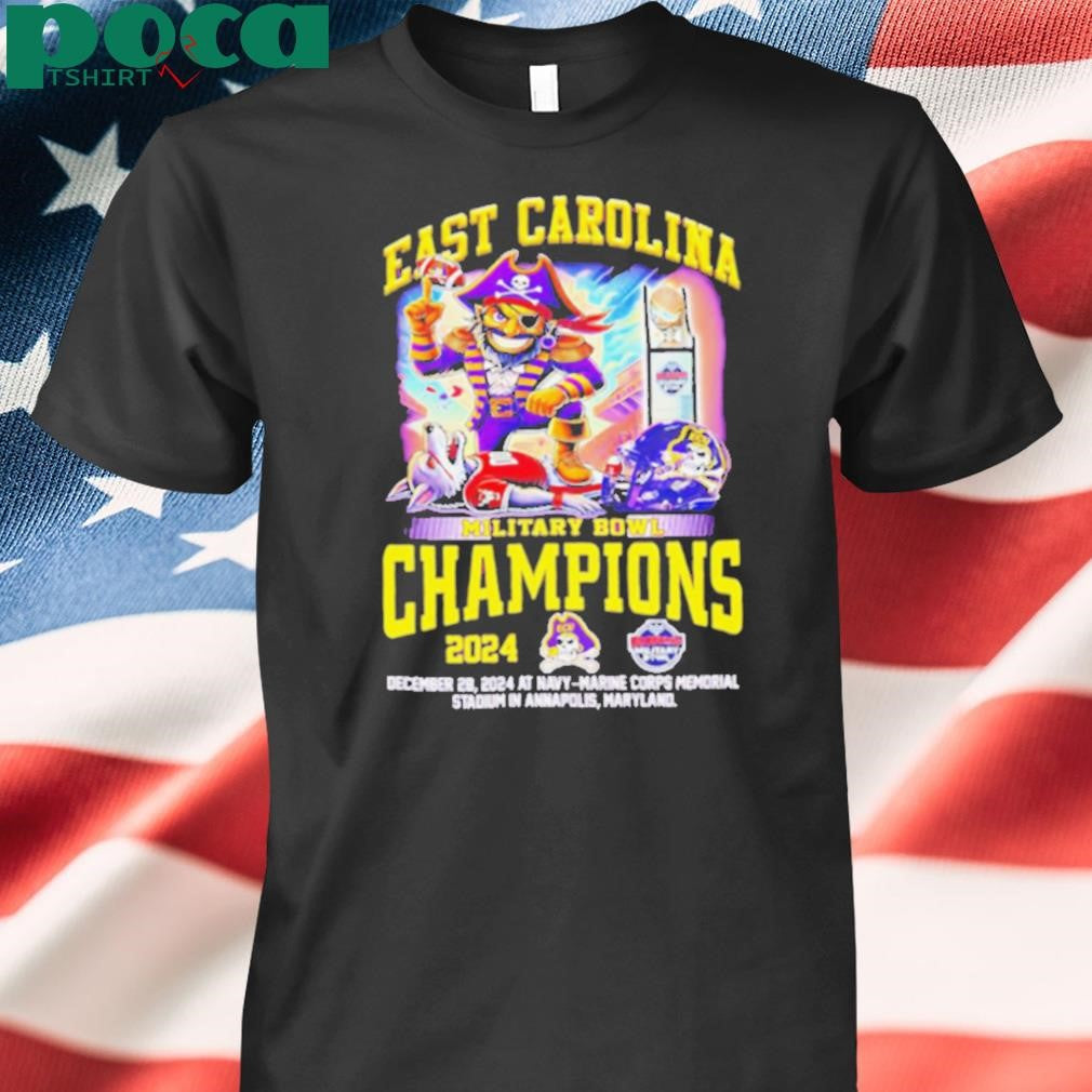 East Carolina Pirates Let’s Celebrate 2024 Military Bowl Champions shirt