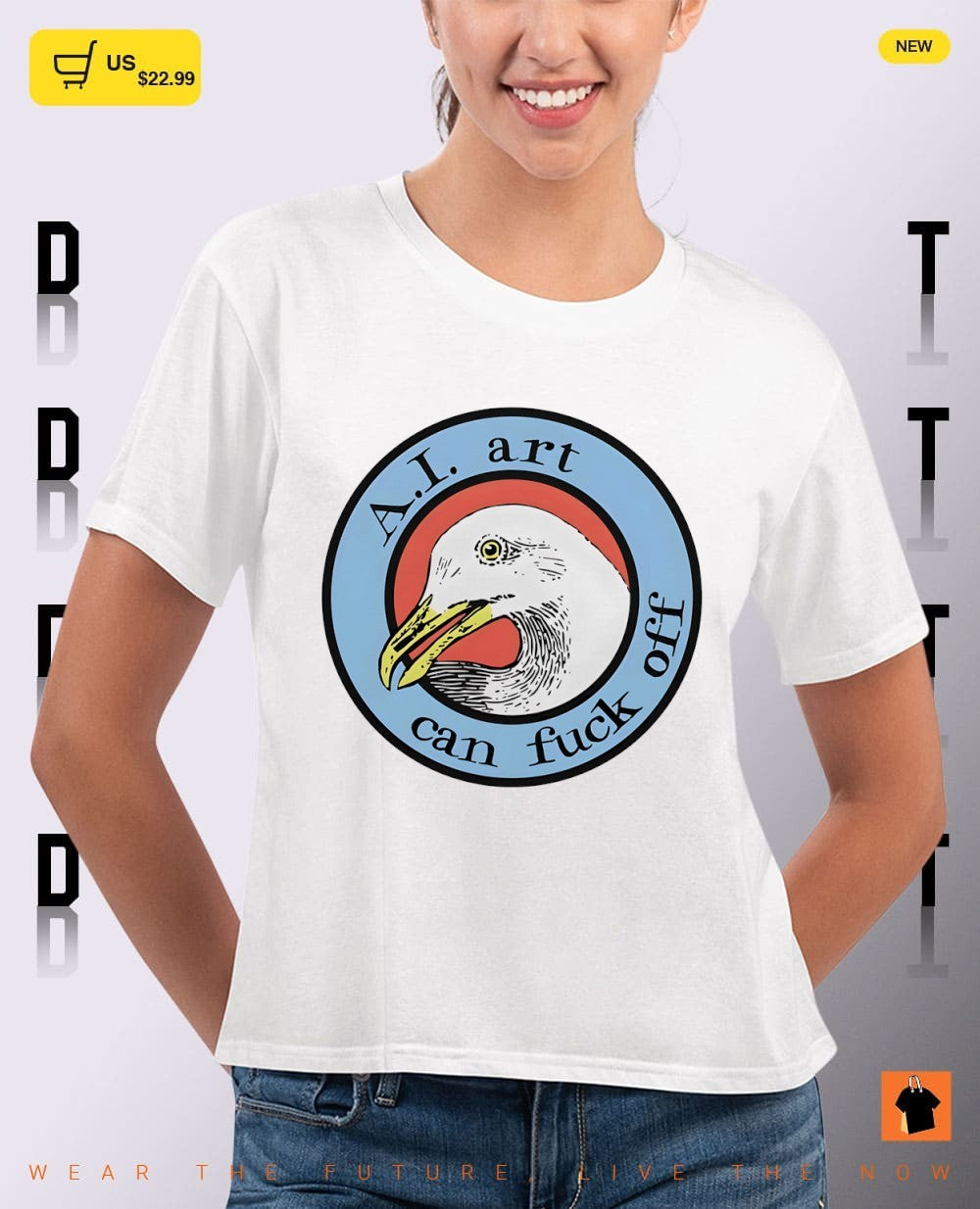 Effin’ Birds AI art can fuck off shirt