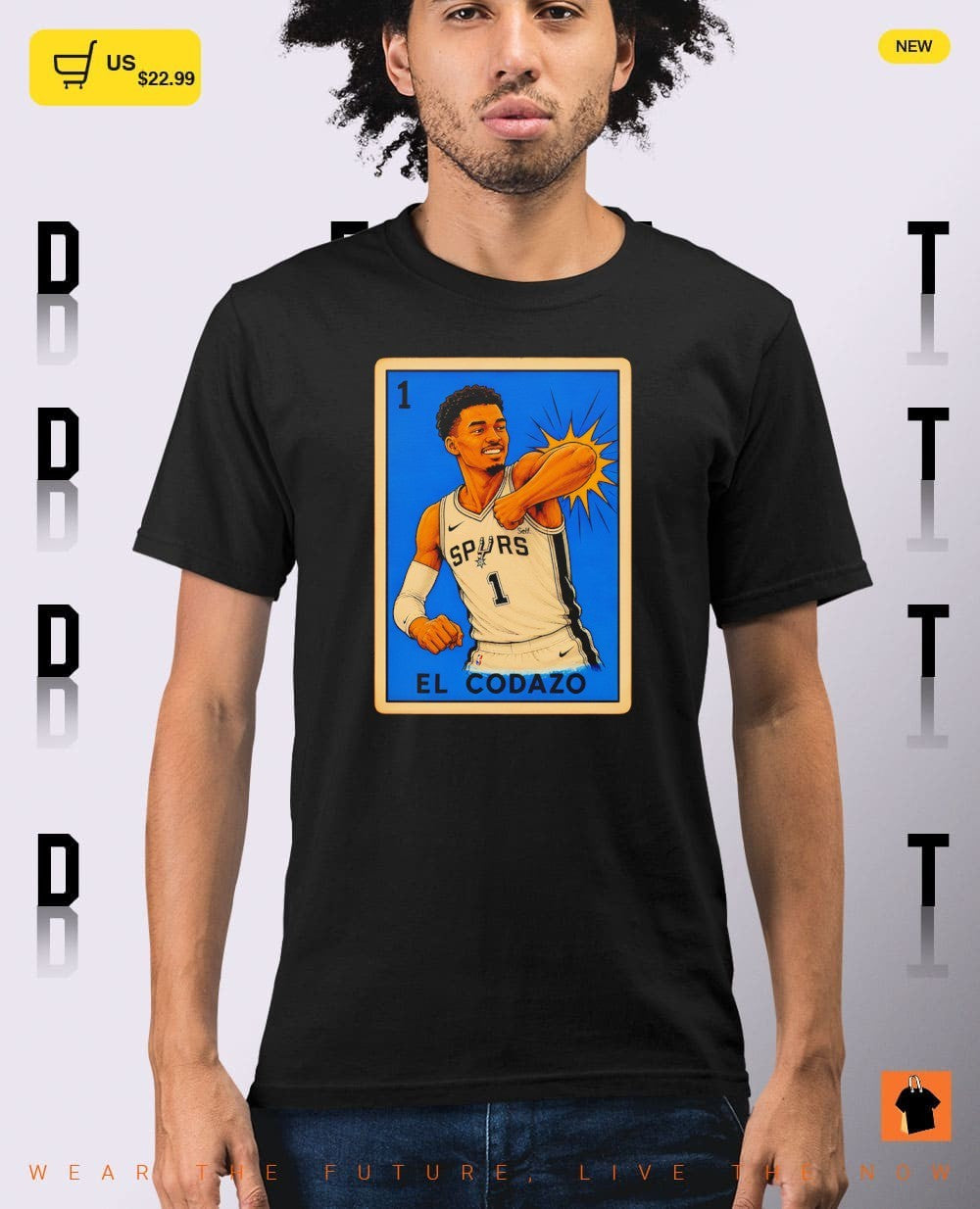El Codazo Spurs Lotería Style Spurs Graphic Victor Wembanyama shirt
