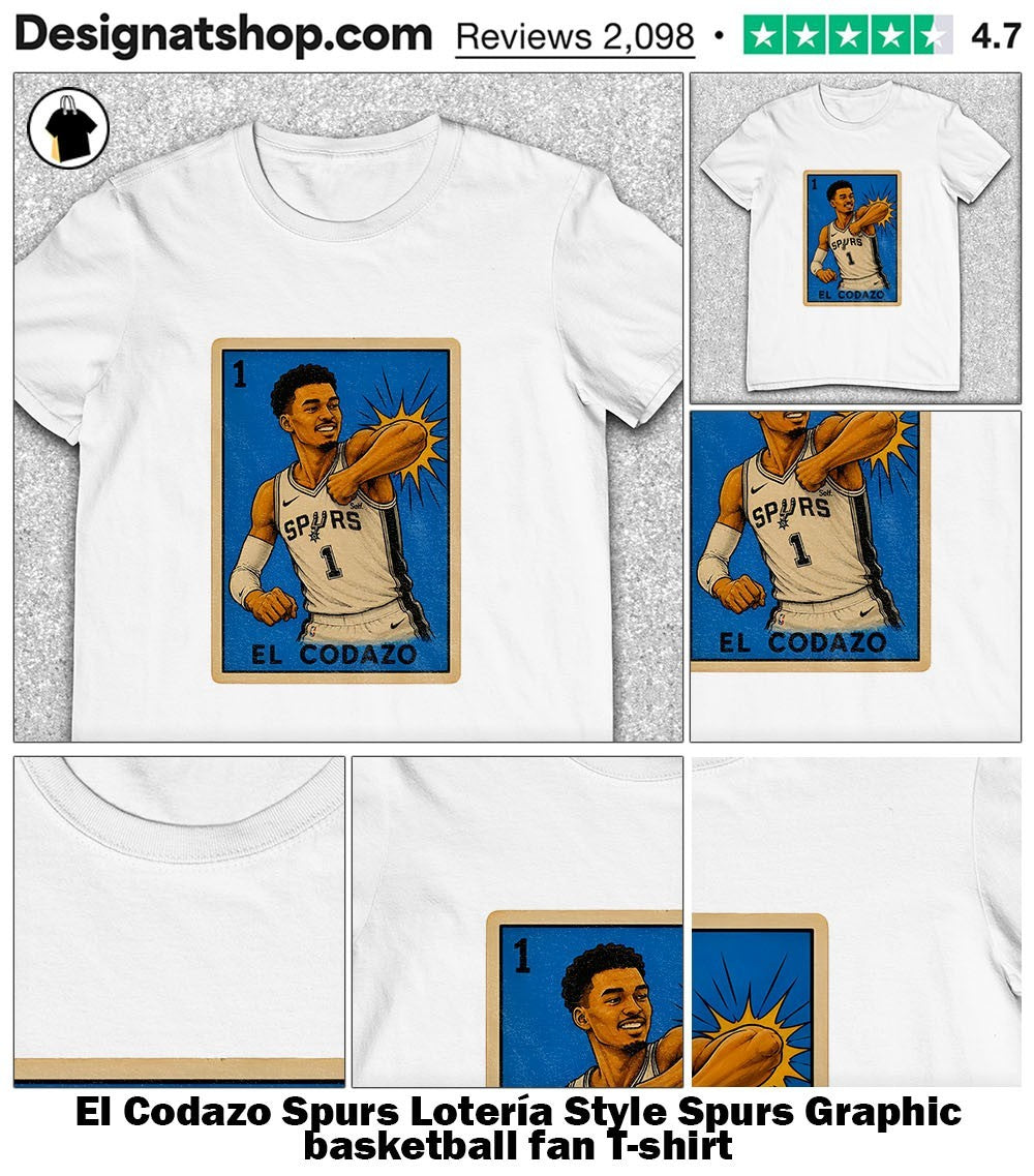 El Codazo Spurs Lotería Style Spurs Graphic basketball fan shirt