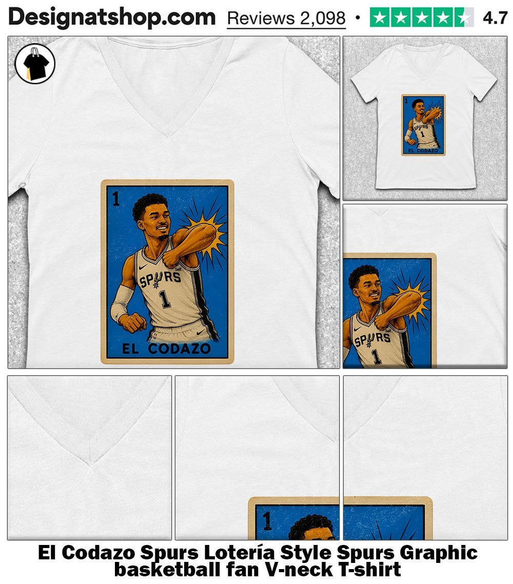 El Codazo Spurs Lotería Style Spurs Graphic basketball fan shirt