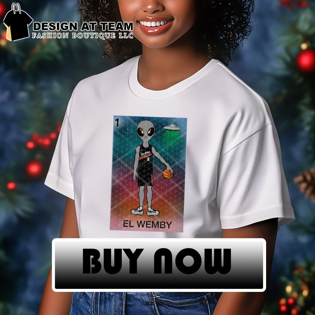 El Wemby Lotería Card Alien Victor Wembanyama San Antonio Spurs Basketball NBA 2026 shirt