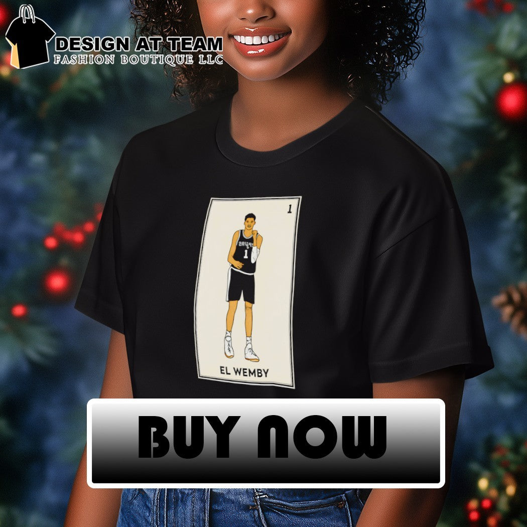 El Wemby Victor Wembanyama 1 San Antonio Spurs Basketball NBA card shirt