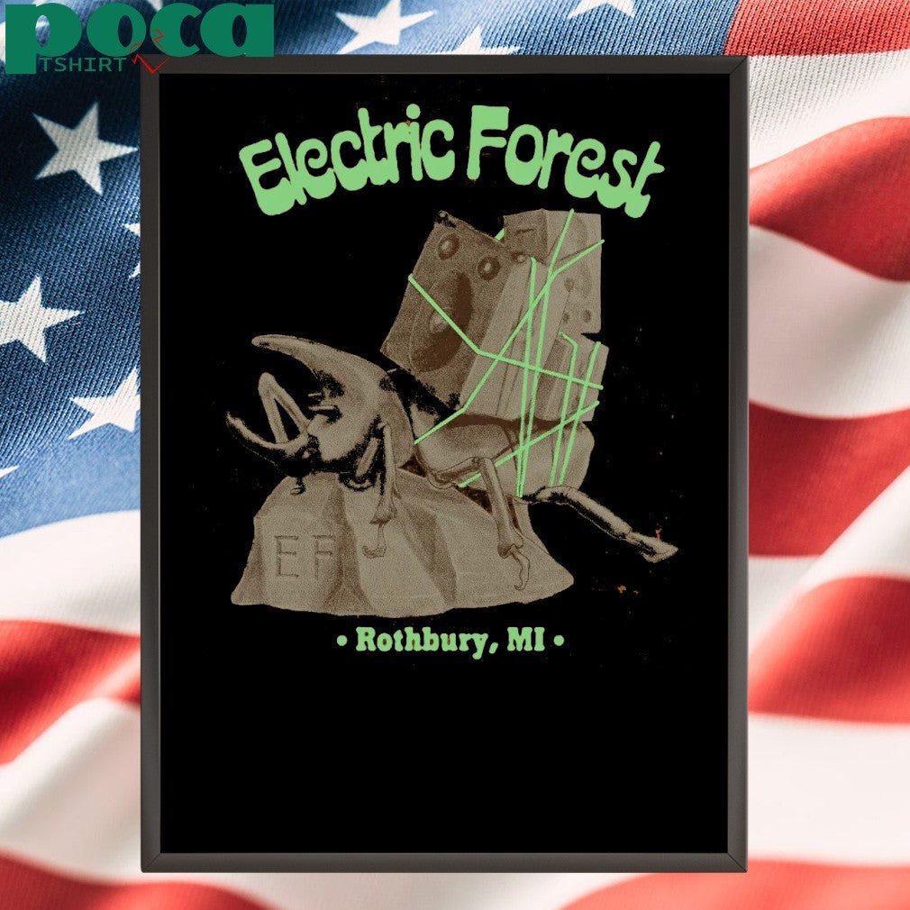 Electric Forest Rothbury, MI Beetle Box T-shirt