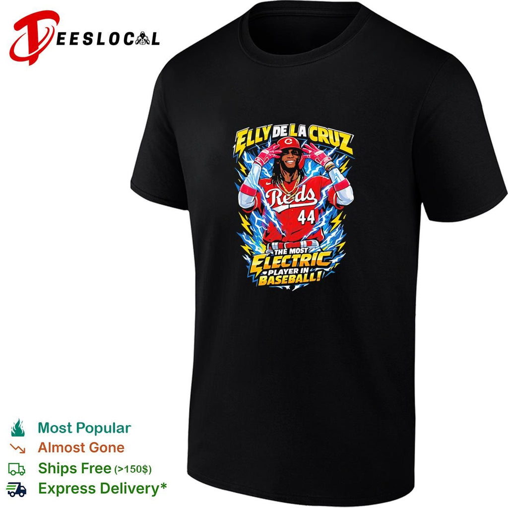 Elly De La Cruz Cincinnati Reds the most electric player in baseball lightning shirt