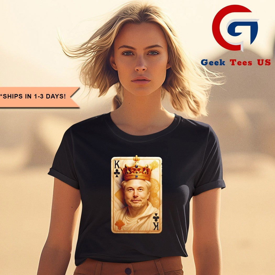 Elon Musk The King of Mars playing card shirt