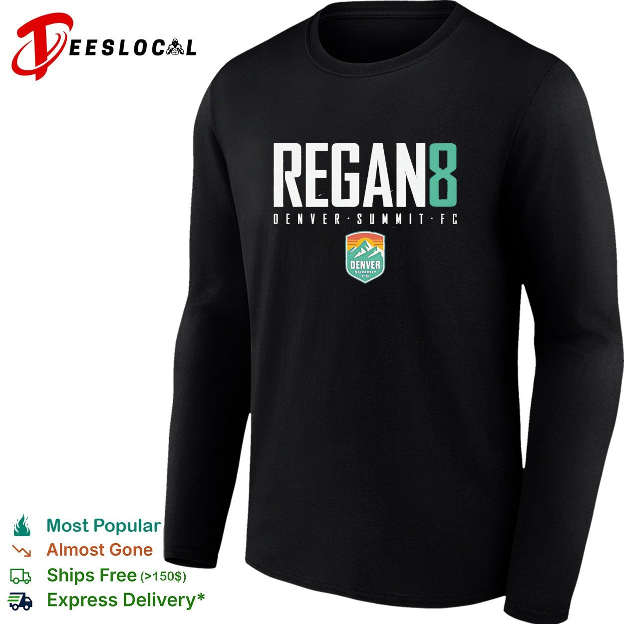 Emma Regan 8 Denver Summit FC professional women’s soccer team shirt