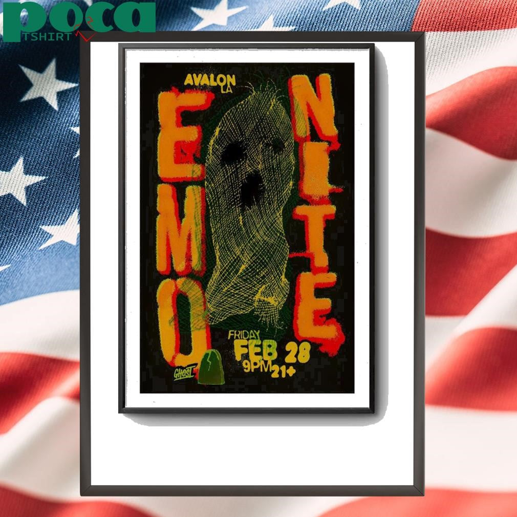 Emo Nite February 28 2025 Avalon Los Angeles CA Poster shirt