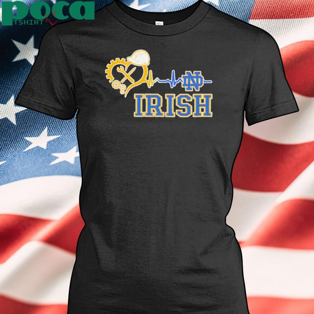 Engineer heartbeat Notre Dame Fighting Irish shirt
