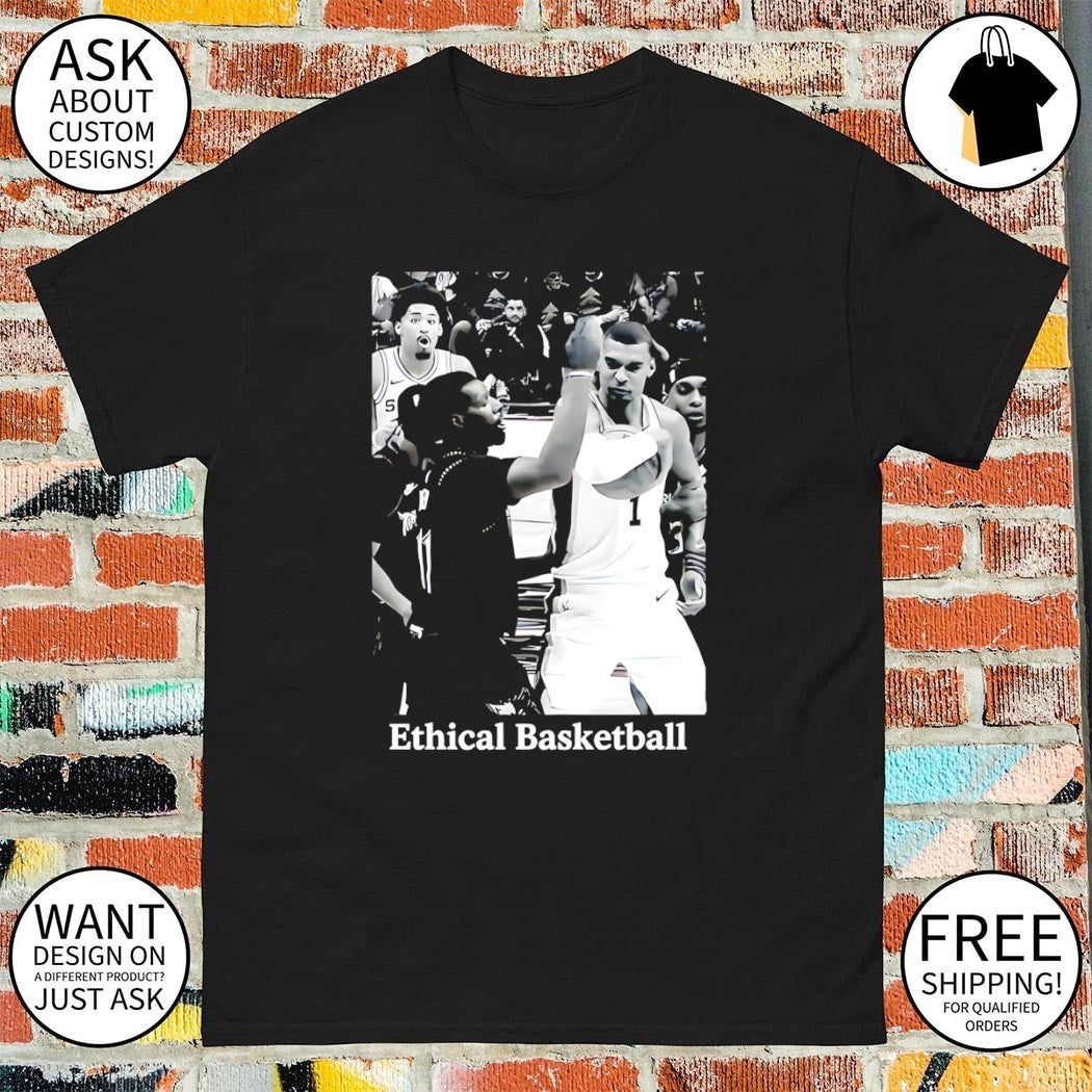 Ethical basketball Victor-Wembanyama elbow on Naz-Reid San Antonio Spurs and Minnesota Timberwolves NBA Playoffs 2026 shirt