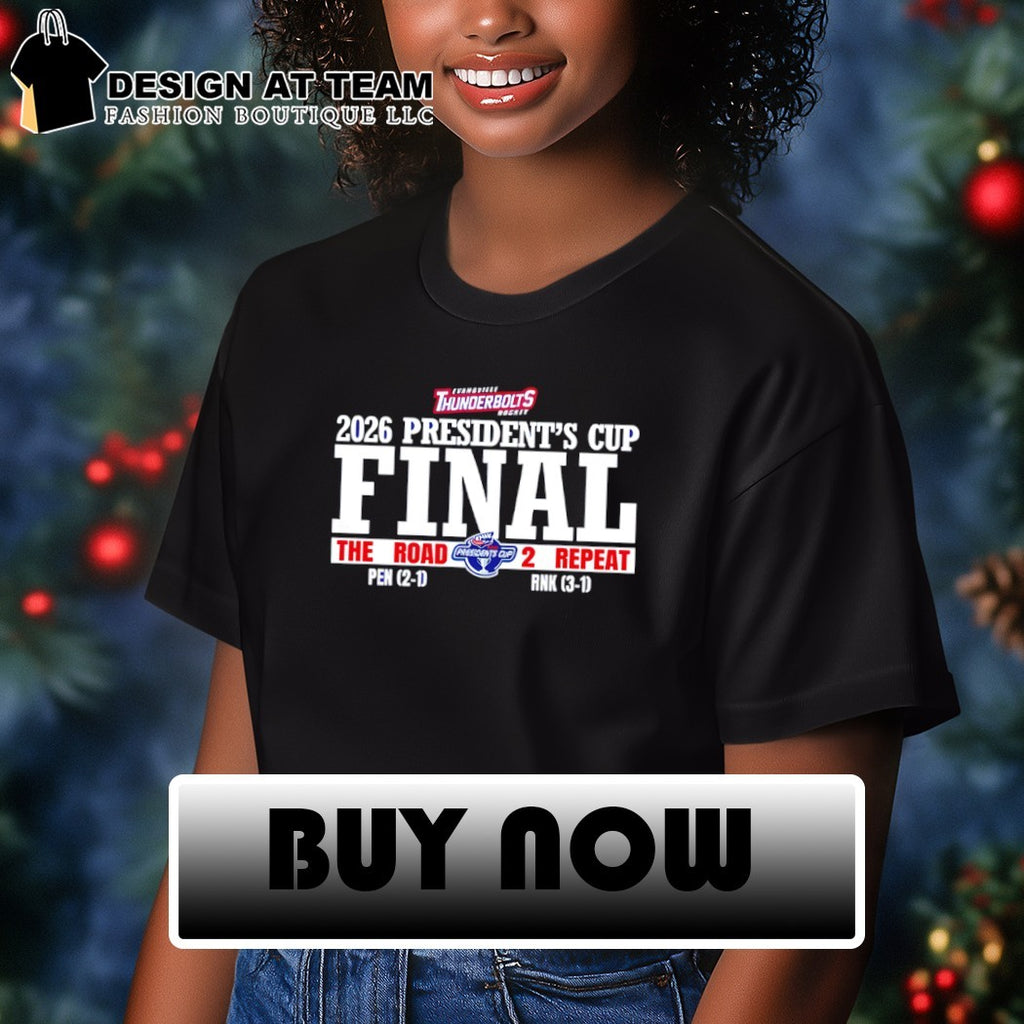 Evansville Thunderbolts Hockey President’s Cup The Road 2 Repeat 2026 shirt