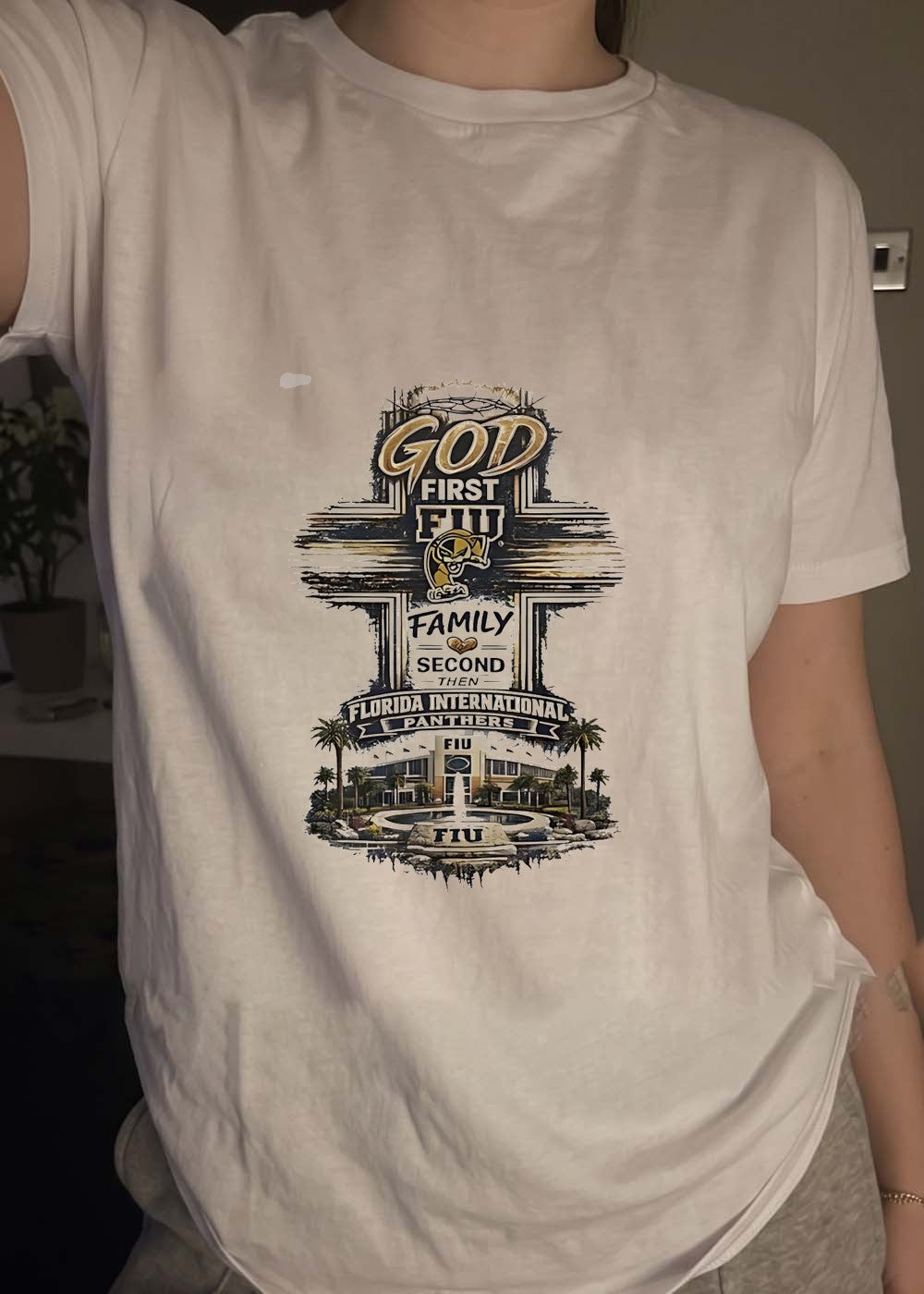 FIU Panthers God First Family Second Then Florida International Panthers T-Shirt