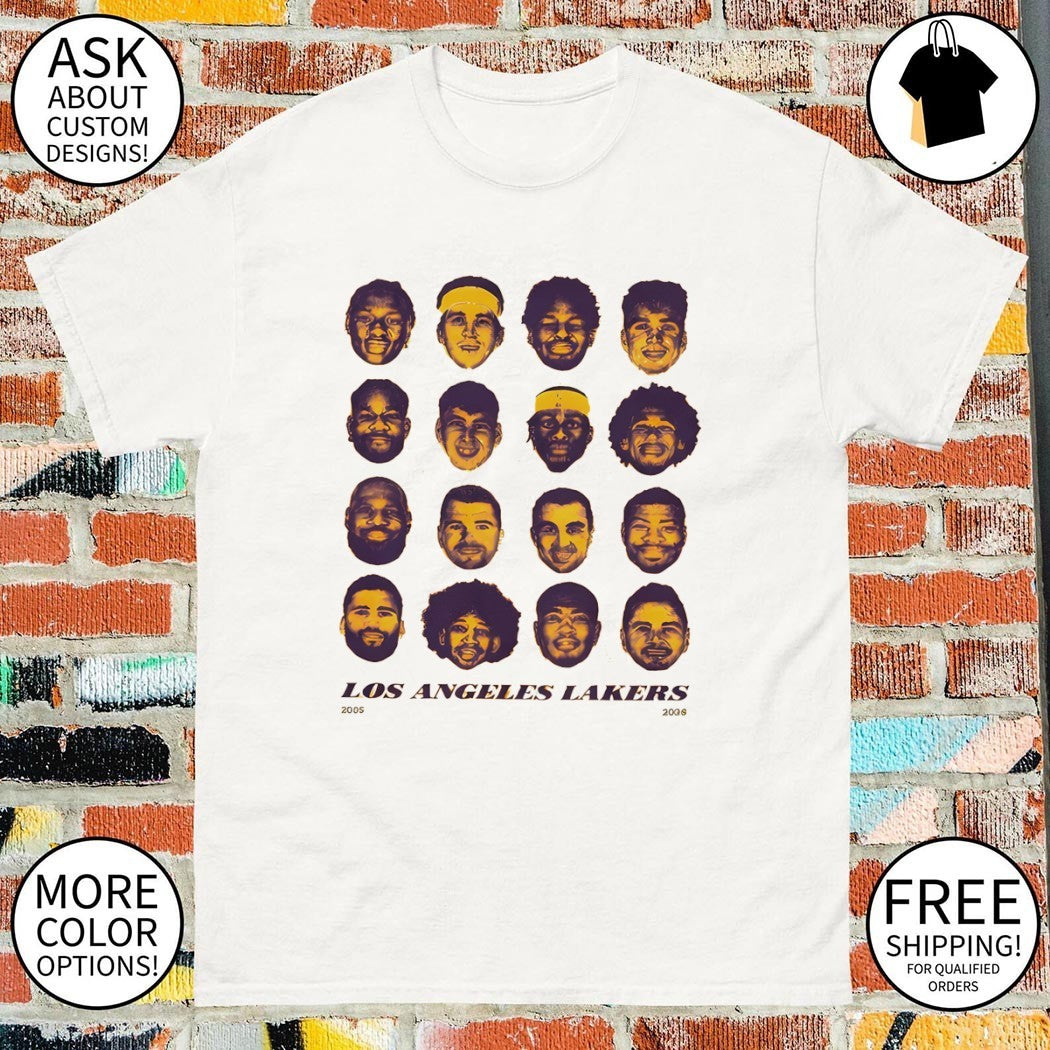 Face All Team Los Angeles Lakers Basketball NBA graphic vintage shirt