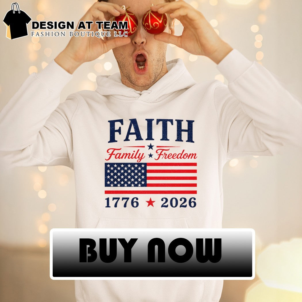 Faith Family Freedom Preppy 4th of July America 1776 2026 shirt