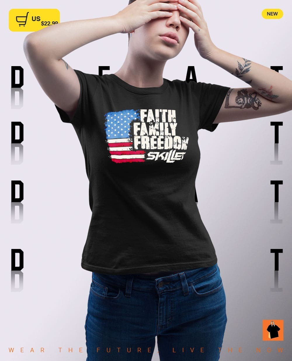 Faith Family Freedom Skillet American flag vintage shirt