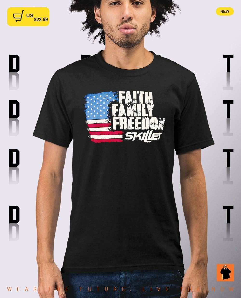 Faith Family Freedom Skillet American flag vintage shirt