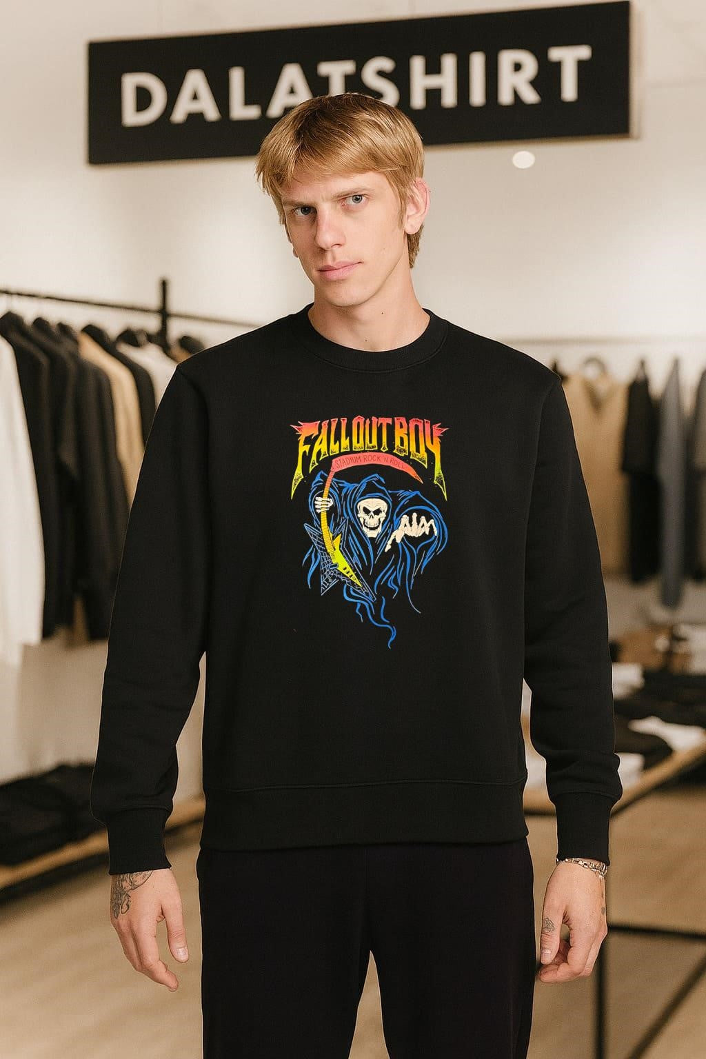 Fallout Boy Stadium Rock N Roll Reaper Guitar shirt