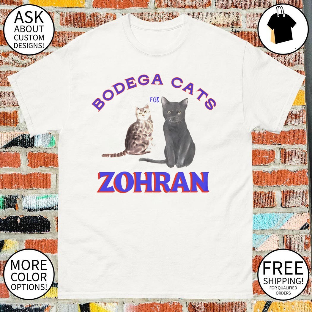 Felines Bodega Cats for Zohran Mamdani political shirt