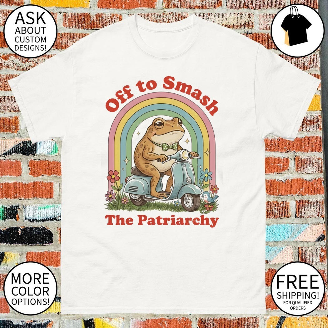 Feminist frog off to smash patriarchy LGBT shirt